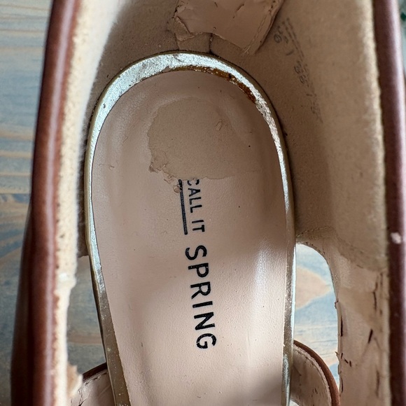 Call It Spring Brown Peep-Toe Heels - Picture 8 of 10